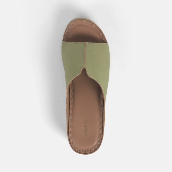 Mochi Women Green Casual Slip Ons (SKU: 41-379-21-37)