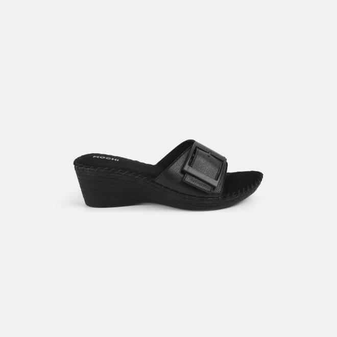 Mochi Women Black Casual Slip Ons (SKU: 41-380-11-36)