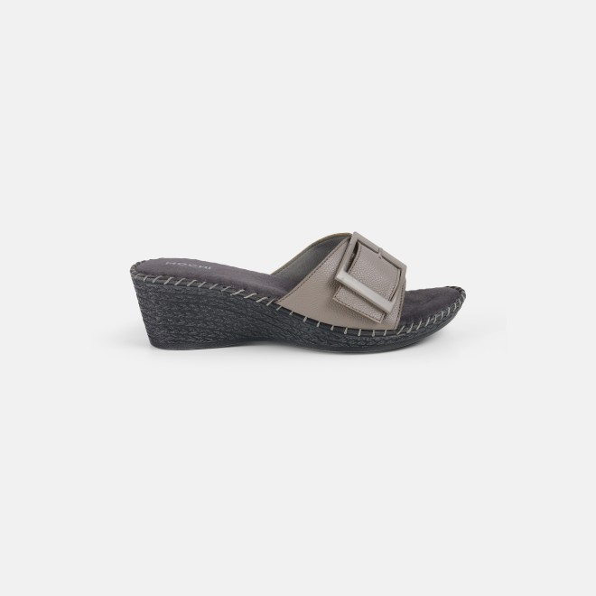 Mochi Women Grey Casual Slip Ons (SKU: 41-380-14-36)
