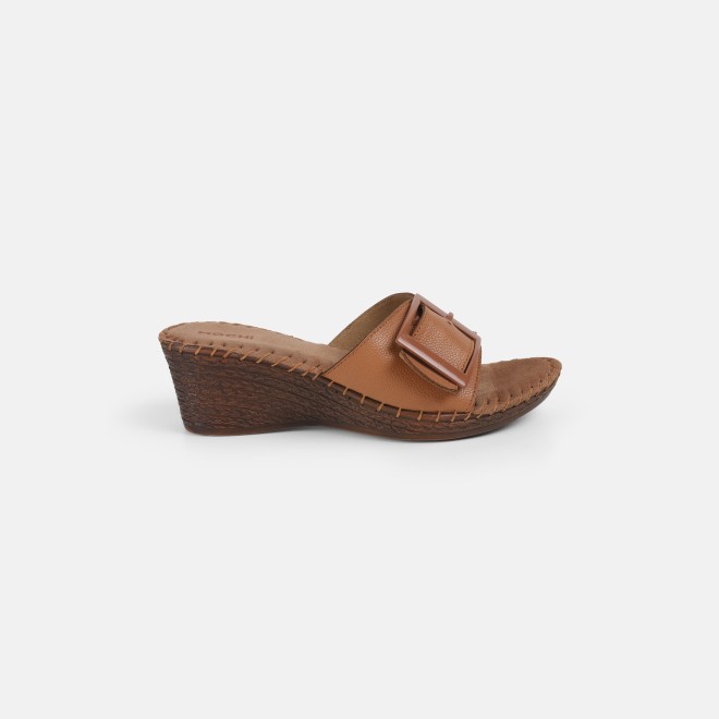 Mochi Women Tan Casual Slip Ons (SKU: 41-380-23-36)