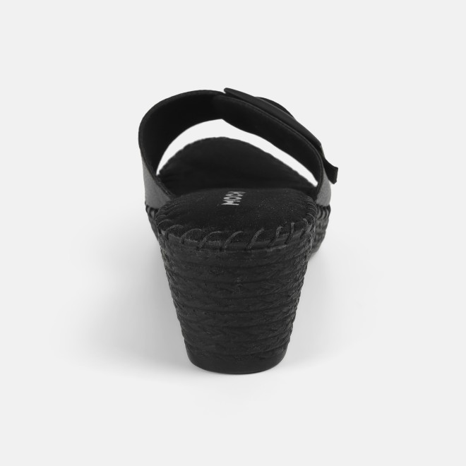 Mochi Women Black Casual Slip Ons (SKU: 41-380-11-36)