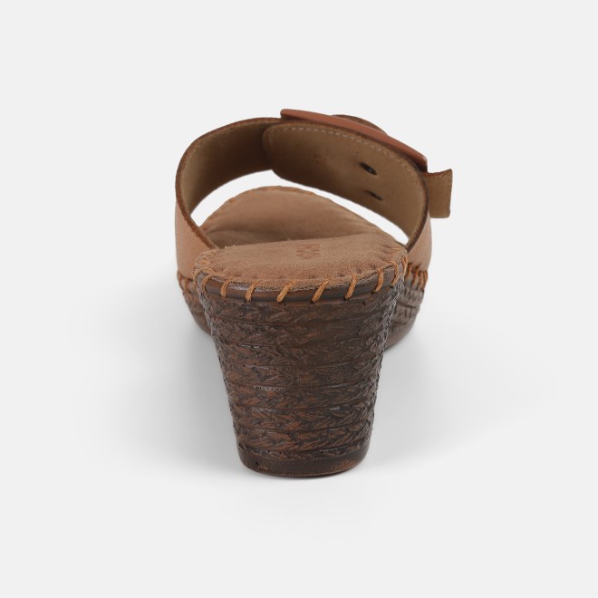 Mochi Women Tan Casual Slip Ons (SKU: 41-380-23-36)