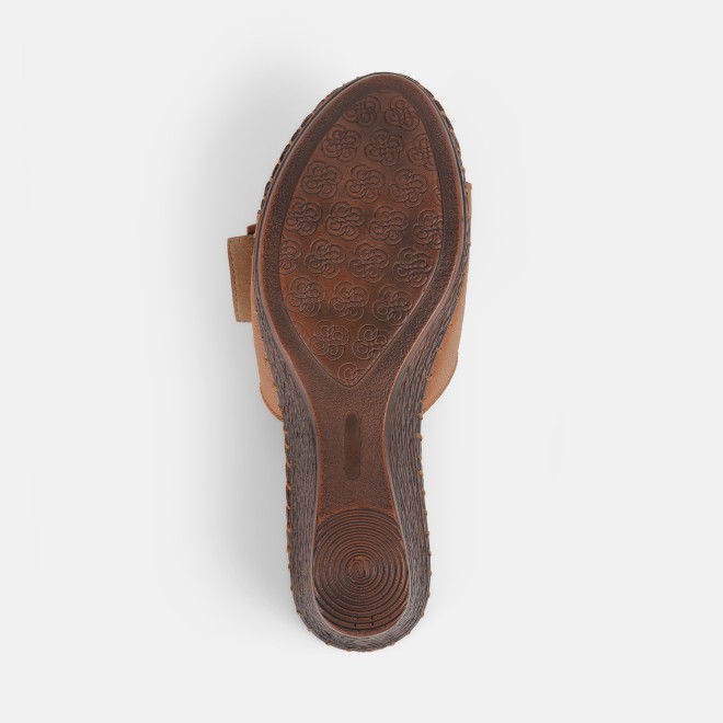 Mochi Women Tan Casual Slip Ons (SKU: 41-380-23-36)