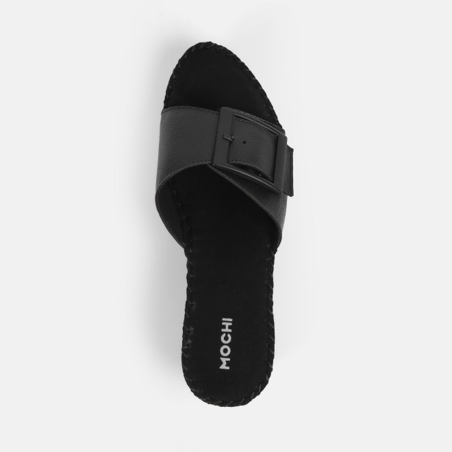 Mochi Women Black Casual Slip Ons (SKU: 41-380-11-36)