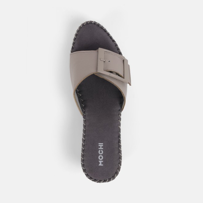 Mochi Women Grey Casual Slip Ons (SKU: 41-380-14-36)