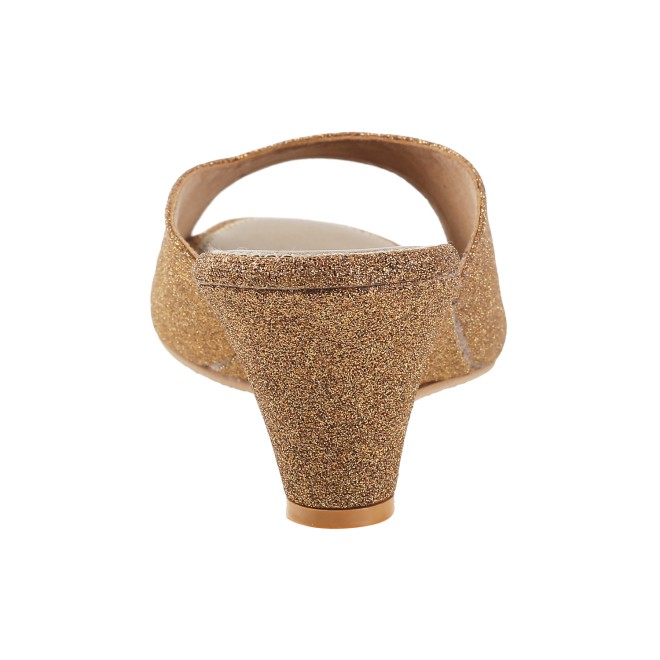 Mochi Women Antique-Gold Casual Slides (SKU: 41-3898-28-36)