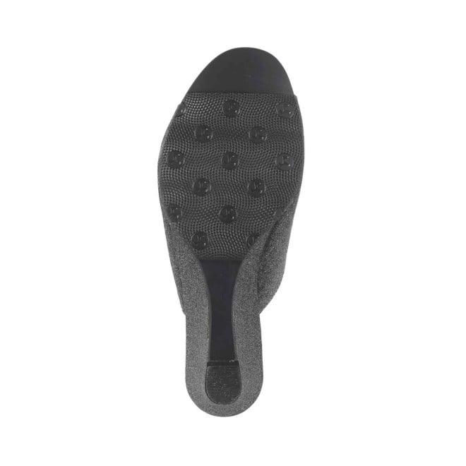 Mochi Women Gun-Metal Casual Slides (SKU: 41-3898-29-40)