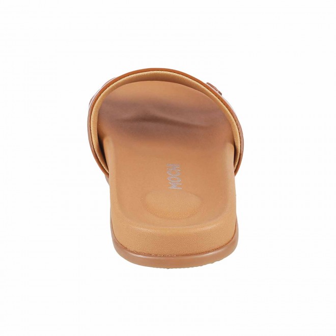 Mochi Women Tan Casual Slip Ons (SKU: 41-3996-23-36)