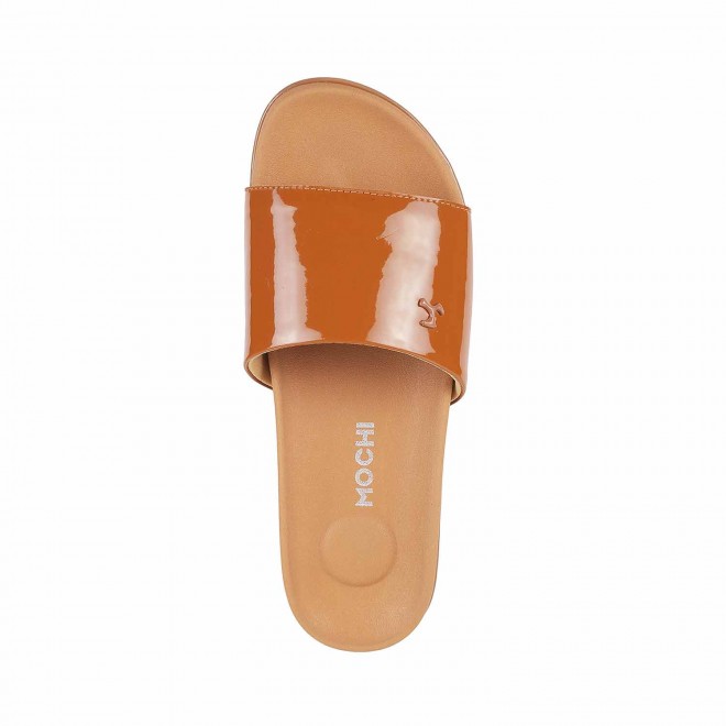Mochi Women Tan Casual Slip Ons (SKU: 41-3996-23-36)