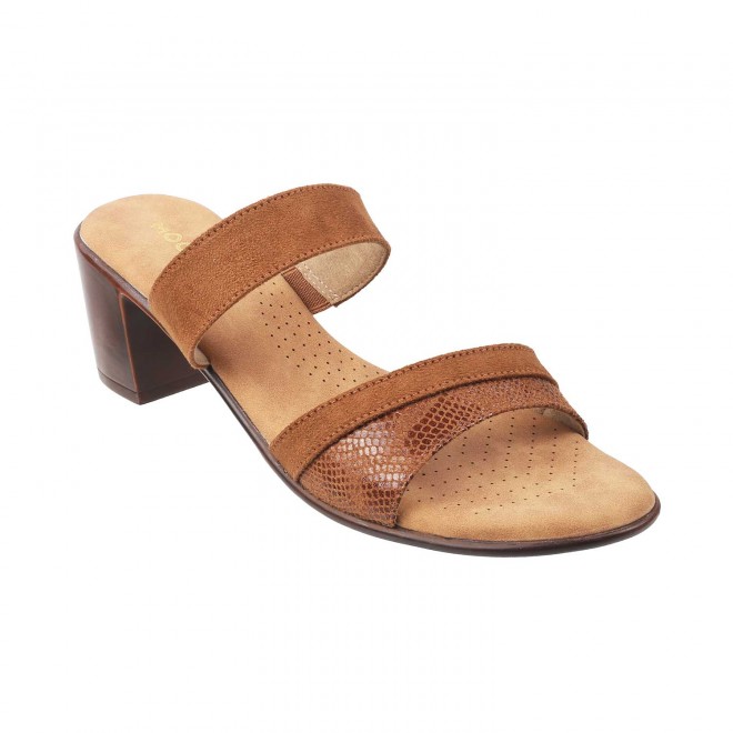 Mochi Women Brown Casual Slip Ons (SKU: 41-4013-12-36)