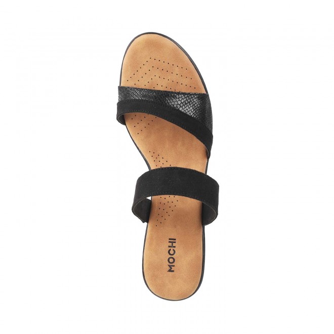 Mochi Women Black Casual Slip Ons (SKU: 41-4013-11-36)