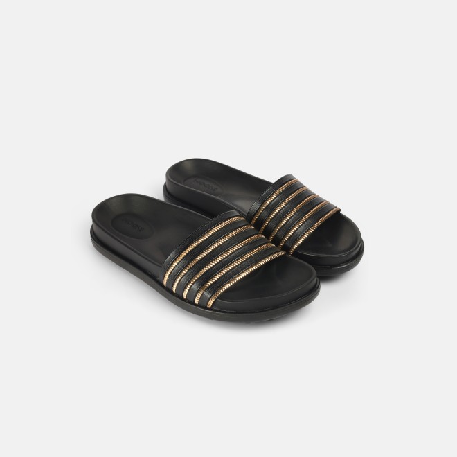 Mochi Women Black Casual Slip Ons (SKU: 41-402-11-37)
