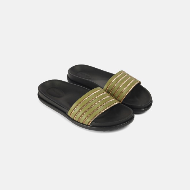 Mochi Women Green Casual Slip Ons (SKU: 41-402-21-37)