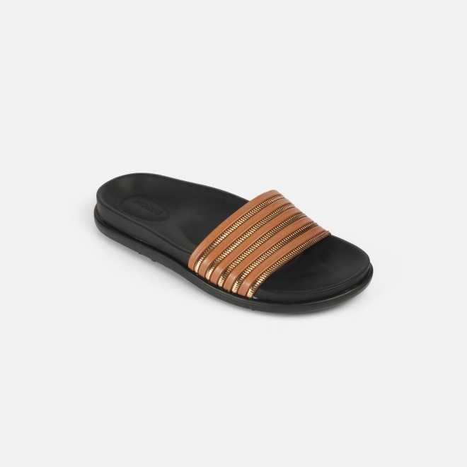 Mochi Women Tan Casual Slip Ons (SKU: 41-402-23-37)