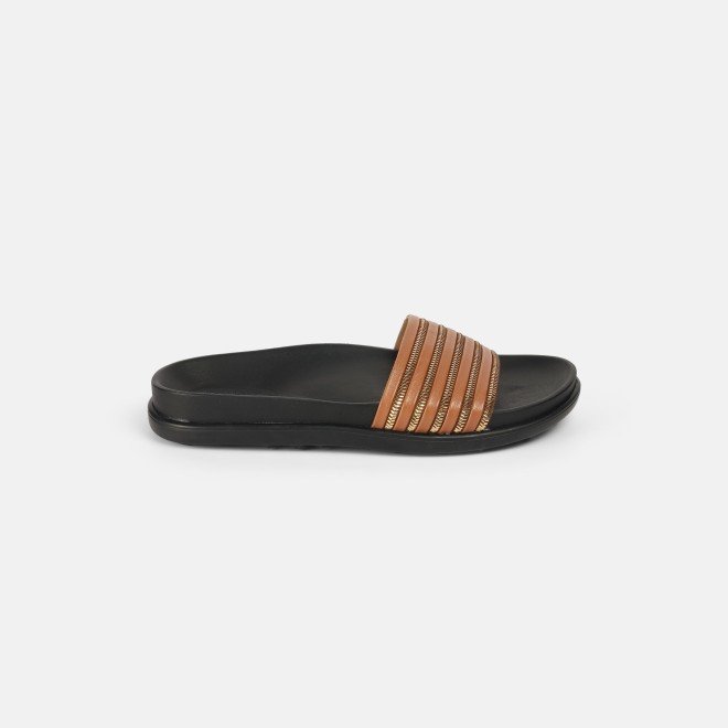Mochi Women Tan Casual Slip Ons (SKU: 41-402-23-37)
