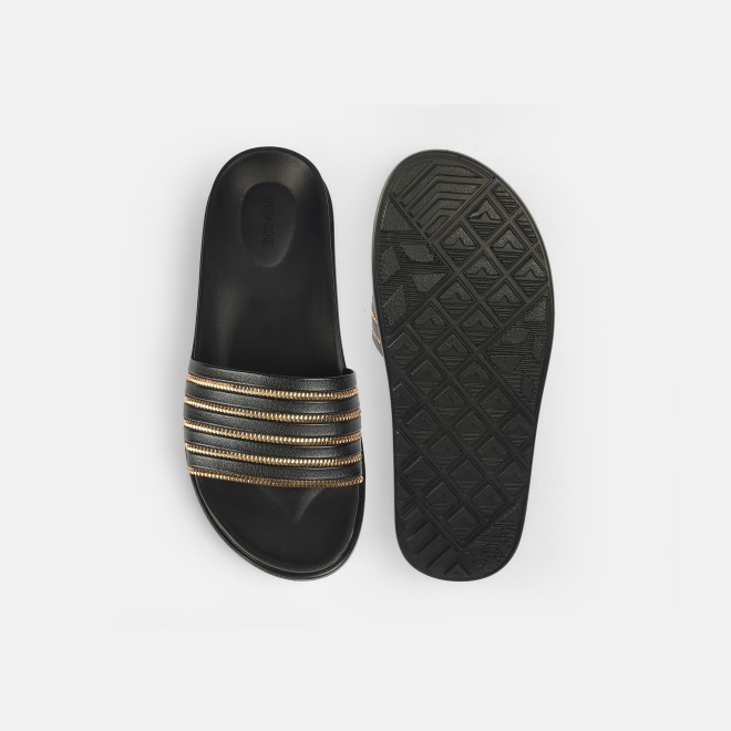 Mochi Women Black Casual Slip Ons (SKU: 41-402-11-37)