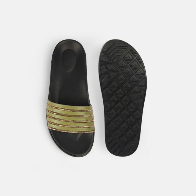 Mochi Women Green Casual Slip Ons (SKU: 41-402-21-37)