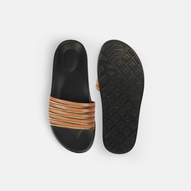 Mochi Women Tan Casual Slip Ons (SKU: 41-402-23-37)