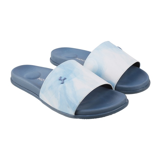 Mochi Women Blue Casual Slip Ons