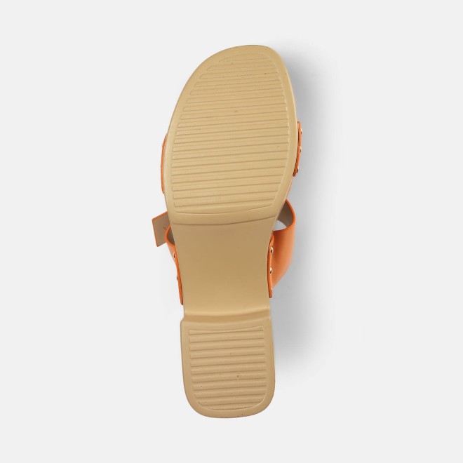 Mochi Women Orange Casual Slip Ons (SKU: 41-407-25-37)