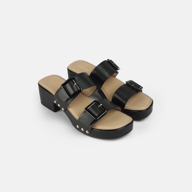 Mochi Women Black Casual Slip Ons (SKU: 41-407-11-37)