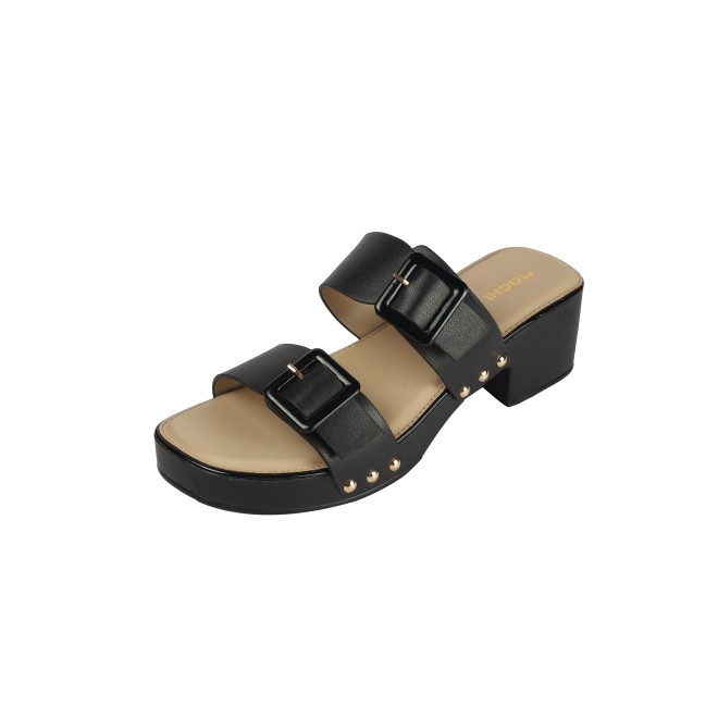 Mochi Women Black Casual Slip Ons (SKU: 41-407-11-37)