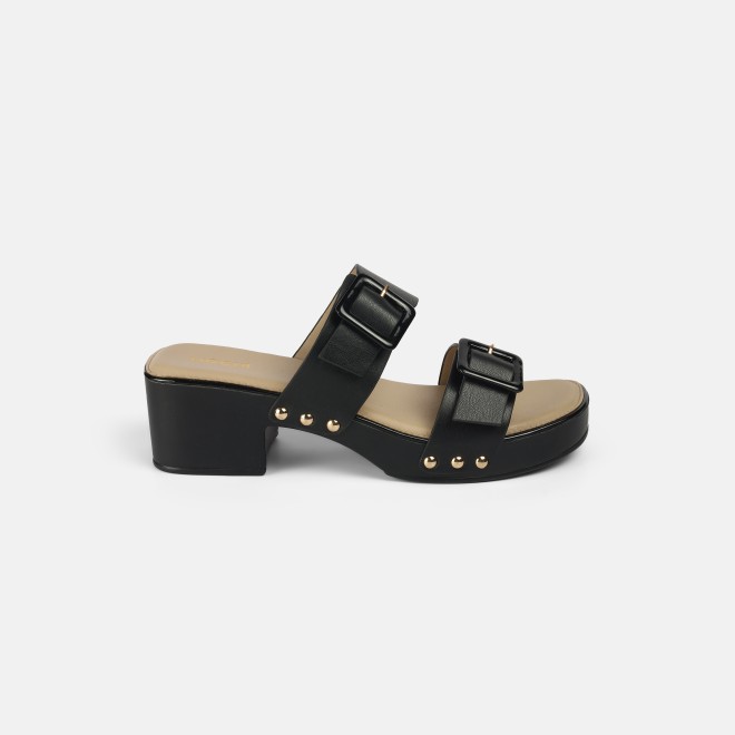Mochi Women Black Casual Slip Ons (SKU: 41-407-11-37)