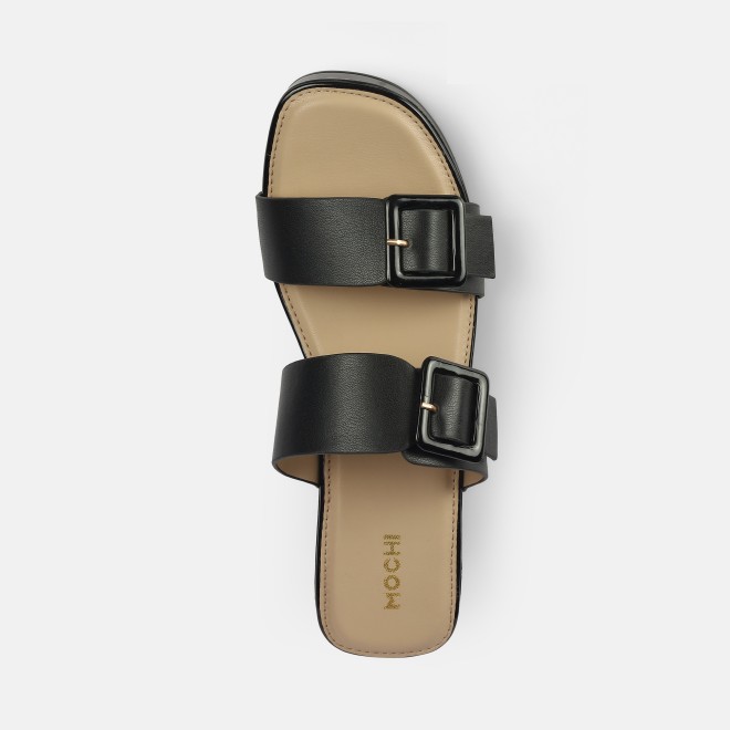 Mochi Women Black Casual Slip Ons (SKU: 41-407-11-37)