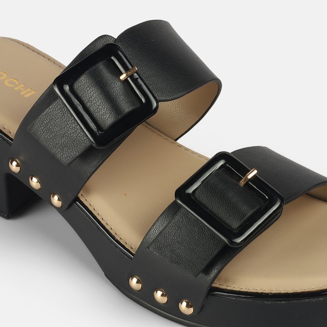 Mochi Women Black Casual Slip Ons (SKU: 41-407-11-37)