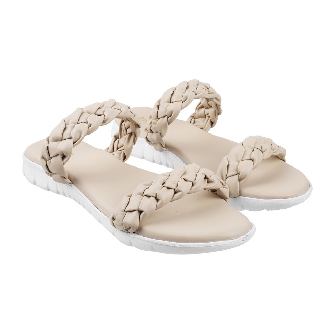 Women Beige Casual Slip Ons