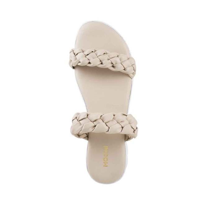 Mochi Women Beige Casual Slip Ons (SKU: 41-4123-20-37)