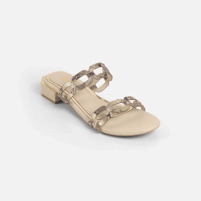 Mochi Women Gold Casual Slip Ons (SKU: 41-413-15-36)