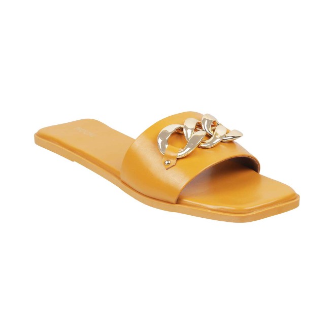 Mochi Women Yellow Casual Slippers (SKU: 41-4157-33-36)
