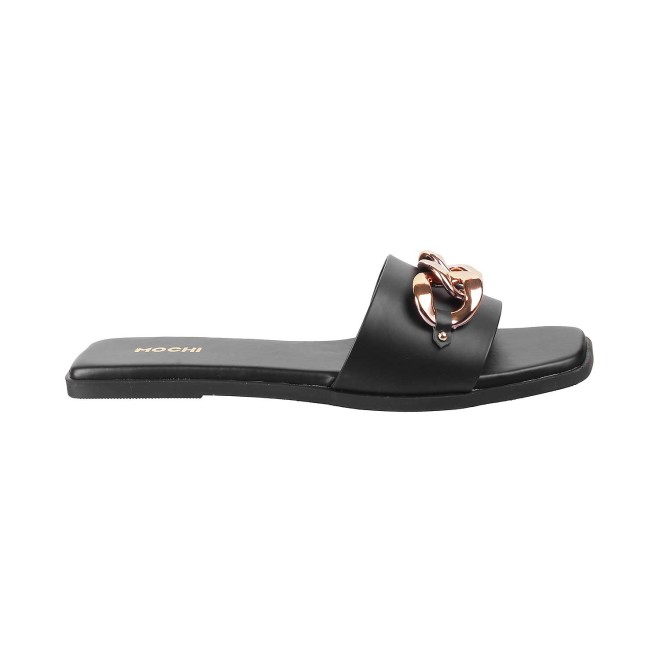 Mochi Women Black Casual Slippers (SKU: 41-4157-11-36)