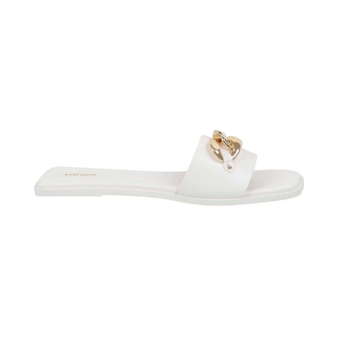 Mochi Women White Casual Slippers (SKU: 41-4157-16-36)