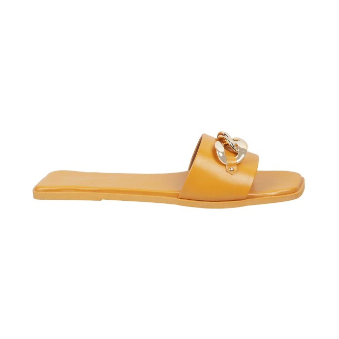 Mochi Women Yellow Casual Slippers (SKU: 41-4157-33-36)