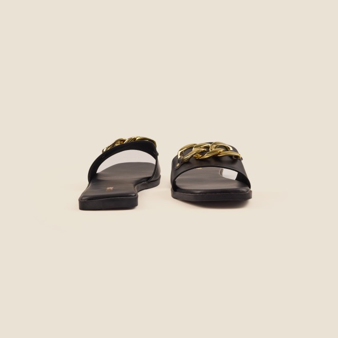 Mochi Women Black Casual Slippers (SKU: 41-4157-11-36)