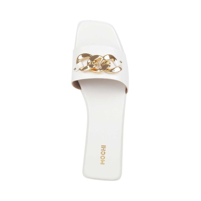 Mochi Women White Casual Slippers (SKU: 41-4157-16-36)