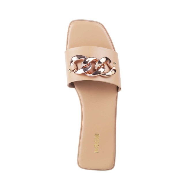 Mochi Women Beige Casual Slippers (SKU: 41-4157-20-36)