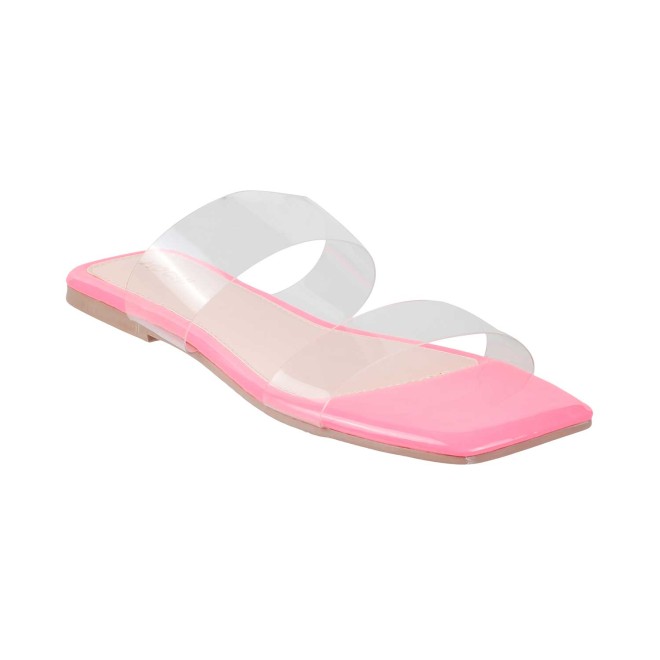 Mochi Women Pink Casual Slip Ons (SKU: 41-4189-24-36)