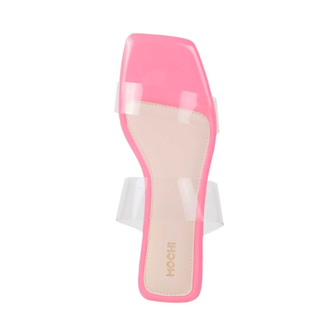 Mochi Women Pink Casual Slip Ons (SKU: 41-4189-24-36)