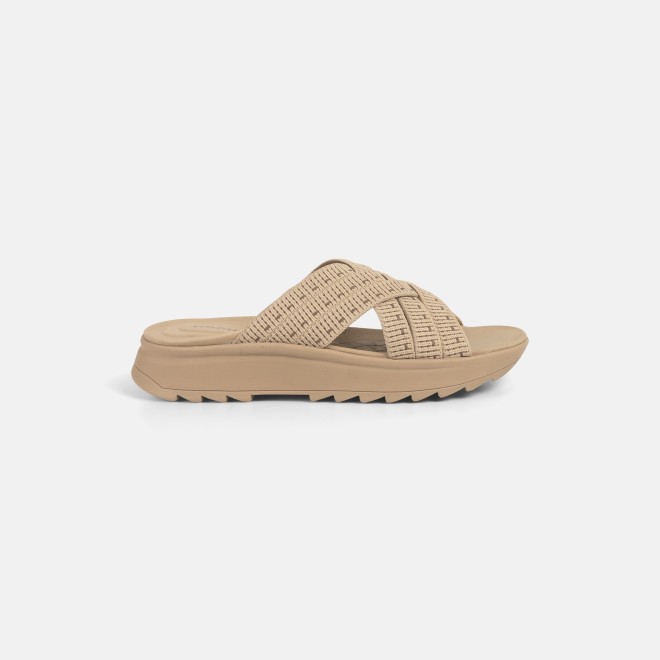 Mochi Women Beige Casual Slip Ons (SKU: 41-422-20-36)