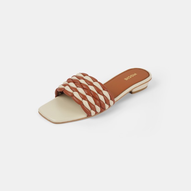 Mochi Women Beige Casual Slip Ons (SKU: 41-424-20-39)