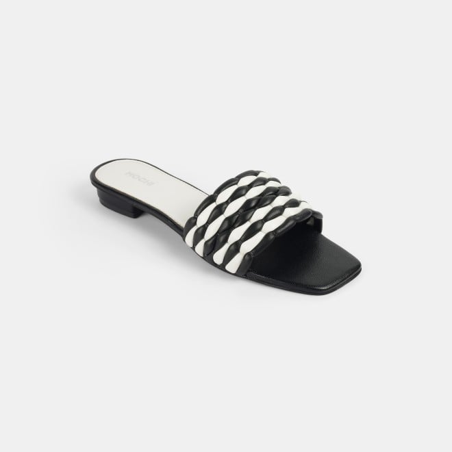 Mochi Women Black Casual Slip Ons (SKU: 41-424-11-37)