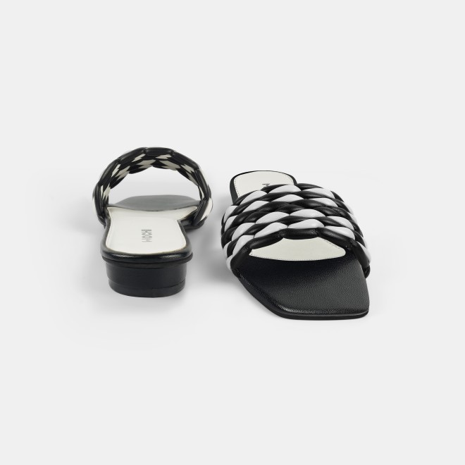 Mochi Women Black Casual Slip Ons (SKU: 41-424-11-37)