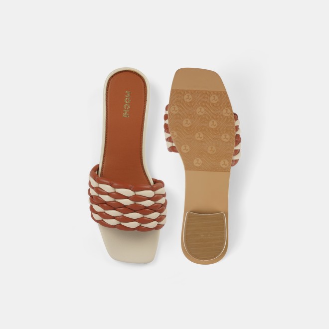 Mochi Women Beige Casual Slip Ons (SKU: 41-424-20-39)