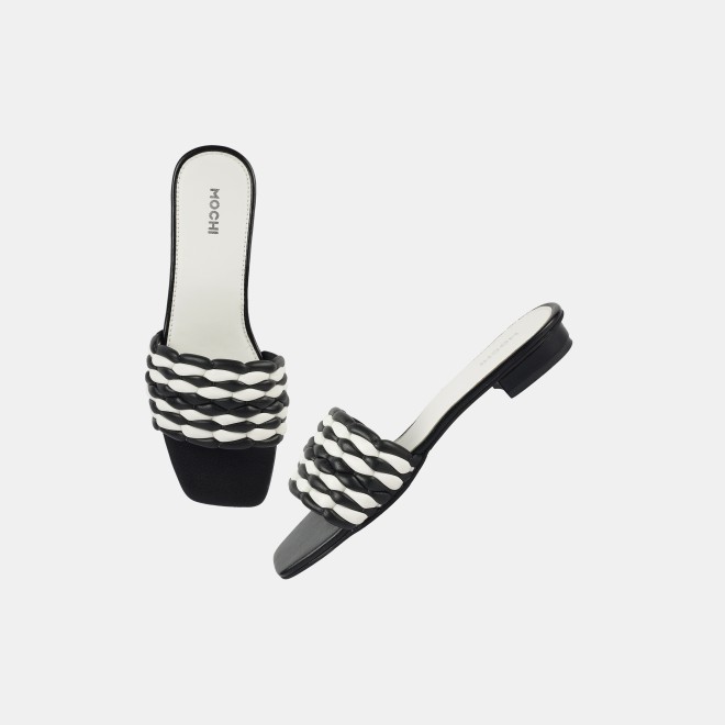 Mochi Women Black Casual Slip Ons (SKU: 41-424-11-37)