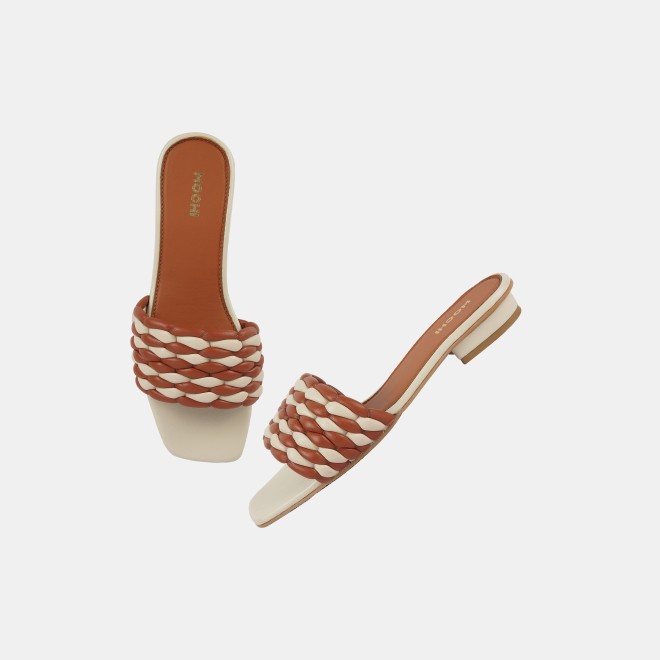 Mochi Women Beige Casual Slip Ons (SKU: 41-424-20-39)