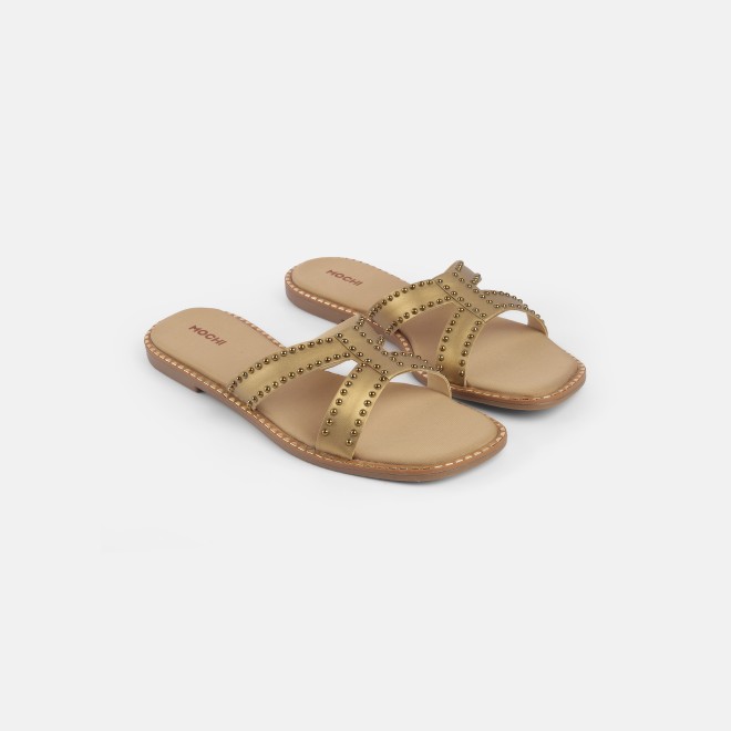 Mochi Women Antic-gold Casual Slip Ons (SKU: 41-427-28-37)