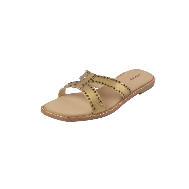 Mochi Women Antic-gold Casual Slip Ons (SKU: 41-427-28-37)